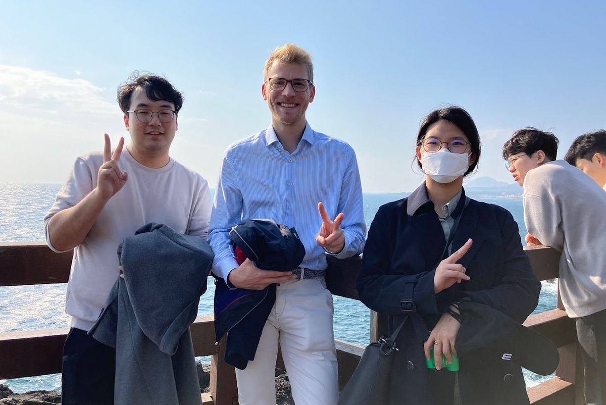 Lab outing by the sea. (photograph 1 of 3)