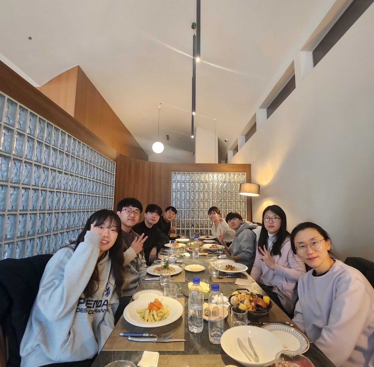 Lab dinner. (photograph 1 of 2)